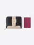 Colorblock Buckle Design Small Wallet