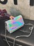 Mini Holographic Flap Chain Square Bag