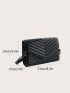 Flap Square Bag Quilted Pattern Minimalist