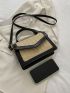 Mini Two Tone Straw Bag