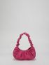 Neon Pink Minimalist Ruched Bag