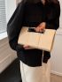 Crocodile Embossed Square Bag