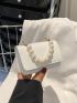 Mini Faux Pearl Chain Square Bag