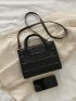 Quilted Double Handle Square Bag