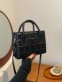 Quilted Double Handle Square Bag