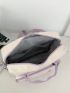 Letter Patch Decor Functional Backpack