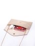 Minimalist Flap Chain Suedette Square Bag