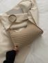 Chevron Quilted Zipper Baguette Bag