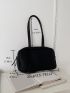 Minimalist Shoulder Tote Bag With Bag Charm
