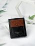 Letter Graphic Small Wallet Vintage Button Detail PU