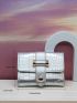 Metallic Crocodile Embossed Fold Over Small Wallet