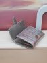 Metallic Crocodile Embossed Fold Over Small Wallet