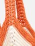 Small Crochet Bag Chevron Pattern Fashionable Fabric For Shopping