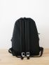 5pcs Letter Patch & Release Buckle Decor Functional Backpack Set