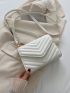 Mini Chevron Quilted Flap Square Bag