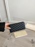 Geometric Quilted Long Wallet