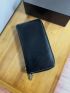 Metal Decor Long Wallet Stitch Detail Vintage