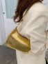 Mini Crocodile Embossed Baguette Bag