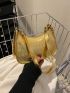 Mini Crocodile Embossed Baguette Bag