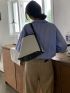 Contrast Binding Shoulder Bag