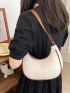 Piping Trim Zipper Hobo Bag