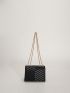 Mini Chevron Chain Flap Square Bag
