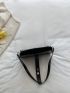 Minimalist Metal Decor Hobo Bag