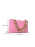 Geometric Quilted Chain Decor Square Bag
