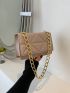 Mini Geometric Embossed Chain Square Bag