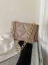 Mini Geometric Embossed Chain Square Bag