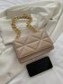 Mini Geometric Embossed Chain Square Bag