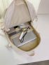 Release Buckle Decor Functional Backpack With Bag Charm