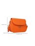 Mini Neon Orange Flap Square Bag