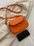 Mini Neon Orange Flap Square Bag