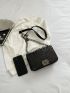 Small Square Bag Glamorous Chain Flap For Party