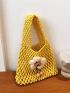 Mini Flower Decor Crochet Bag