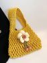 Mini Flower Decor Crochet Bag