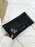 Crocodile Embossed Flap Chain Square Bag
