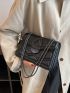 Quilted Flap Chain Square Bag