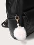 Cat & Pom Pom Decor Functional Backpack