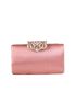 Mini Rhinestone Decor Chain Satin Box Bag