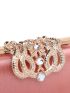 Mini Rhinestone Decor Chain Satin Box Bag