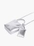 Mini Metallic Double Handle Square Bag With Coin Purse
