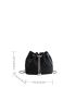Mini Litchi Embossed Drawstring Design Chain Bucket Bag