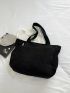 Double Handle Corduroy Shopper Bag