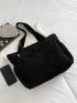 Double Handle Corduroy Shopper Bag