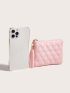 Quilted Tassel Decor Coin Purse