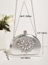 Mini Metallic Rhinestone Decor Box Bag