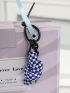 Plaid Pattern Twist Design Bag Charm