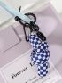 Plaid Pattern Twist Design Bag Charm